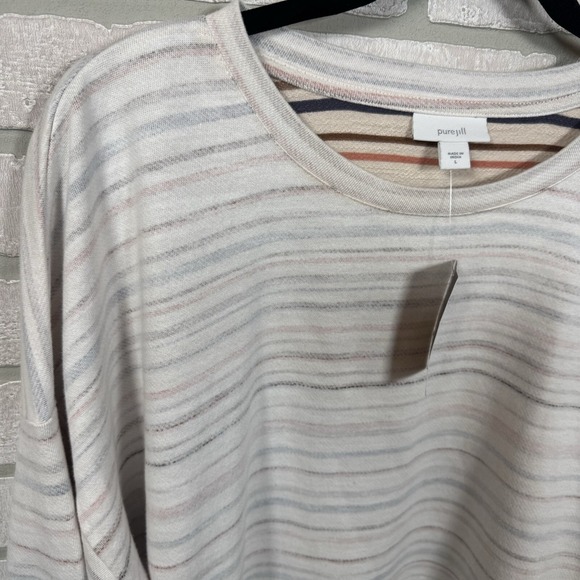 Cotton Oversized Pullover Sweatshirt VTG Look SOFT J. Jill Size L NWT - Picture 3 of 6